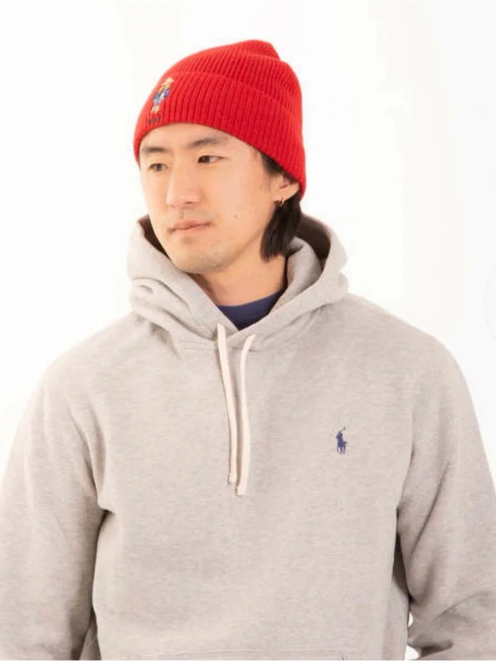 Polo Ralph Lauren Solid Holiday Bear Beanie - Red, New With Tags